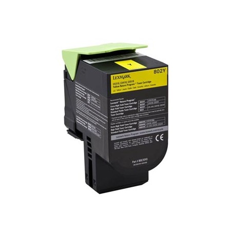Lexmark oryginalny toner 80C20Y0, yellow, 1000s, return