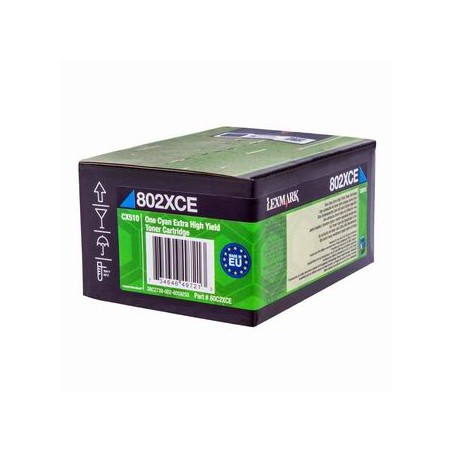 Lexmark oryginalny toner 80C2XCE, cyan, 4000s