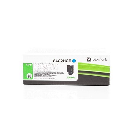 Lexmark oryginalny toner 84C2HCE, cyan, 16000s, high capacity, return
