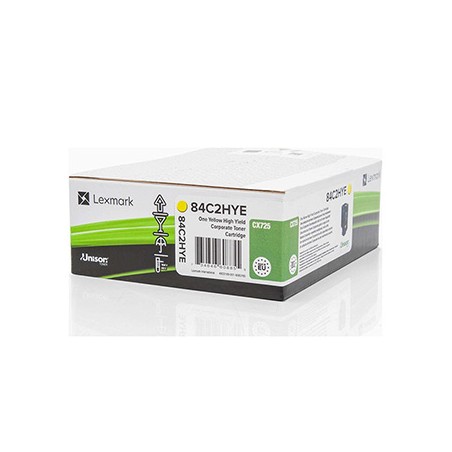 Lexmark oryginalny toner 84C2HYE, yellow, 16000s, high capacity, return