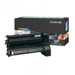 Lexmark oryginalny toner C7700CS, cyan, 6000s, return