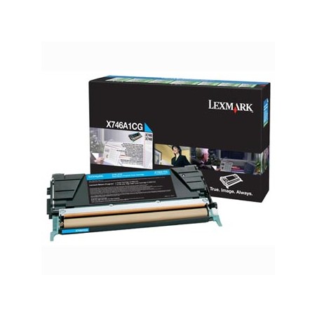 Lexmark oryginalny toner X746A1CG, cyan, 7000s, return