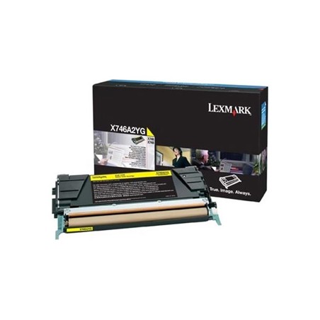 Lexmark oryginalny toner X746A2YG, yellow, 70000s