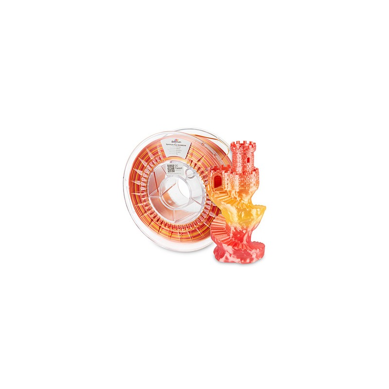 Spectrum Filament PLA Silk Rainbow 1000g, fire-red