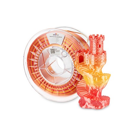 Spectrum Filament PLA Silk Rainbow 1000g, fire-red