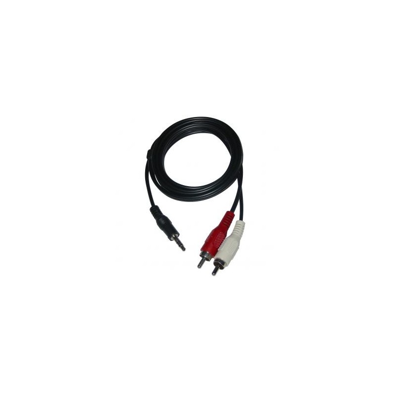 Audio Kabel Jack (3,5mm) M - 2x CINCH M, 3m, czarny