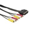 Video Kabel SCART M - 6x CINCH M, 5m, czarny, EOL