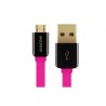 Avacom USB kabel (2.0), USB A M - microUSB (M), 0.4m, różowy, blister