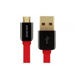 Avacom USB kabel (2.0), USB A M - microUSB (M), 0.4m, czerwony