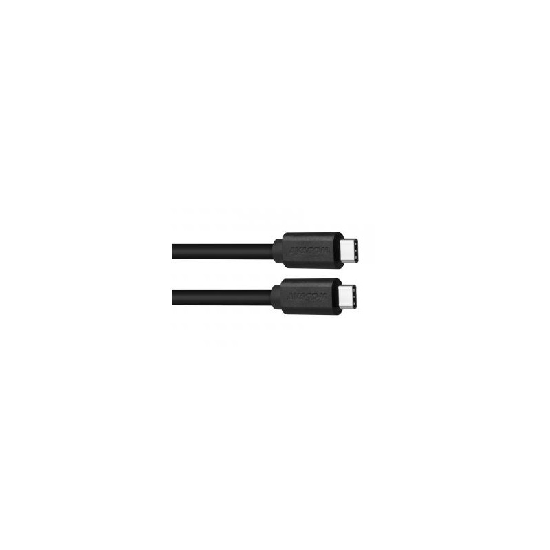 Avacom USB kabel (3.1), USB C (M) - USB C (M), 1m, czarny, blister, max. 5Gbps