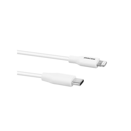 Avacom USB kabel (2.0), USB C (M) - Apple Lightning M, 1.2m, okrągły, biały, nie oryginalna