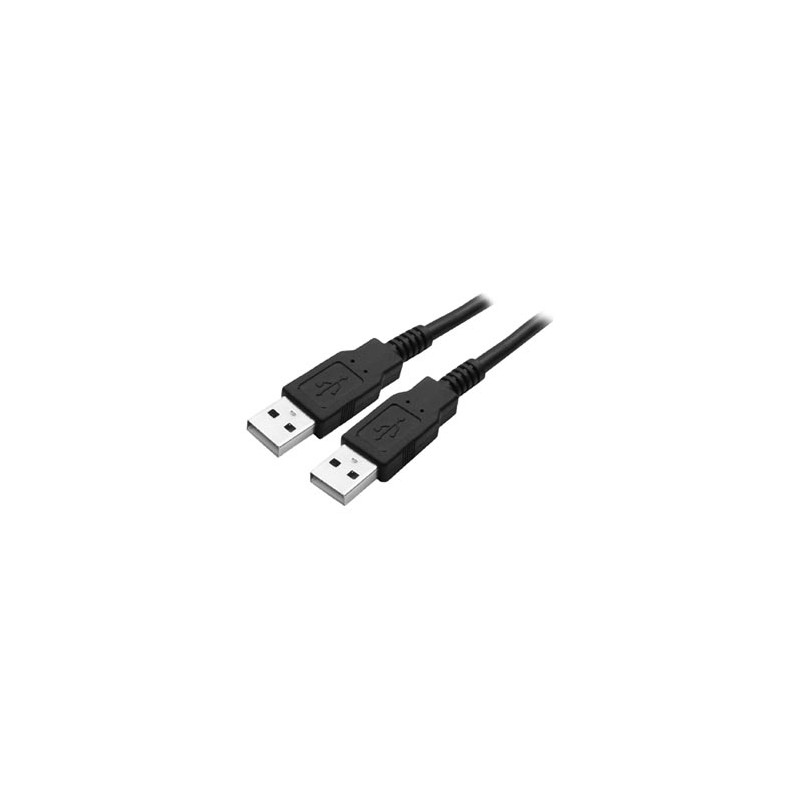 Logo USB kabel (2.0), USB A M - USB A M, 1.8m, czarny, blister, High Speed, EOL