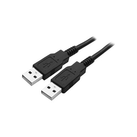 Logo USB kabel (2.0), USB A M - USB A M, 1.8m, czarny, blister, High Speed, EOL