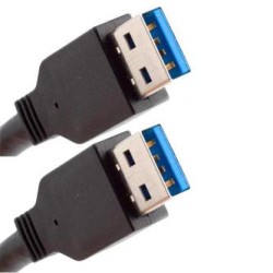 USB kabel (3.0), USB A M - USB A M, 1.8m, czarny/biały, EOL