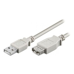 Przedłużacz USB (2.0), USB A M - USB A F, 5m, szary
