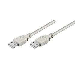 USB kabel (2.0), USB A M - USB A M, 1.8m, szary, High Speed, EOL