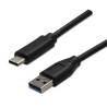 USB kabel (3.2 gen 2), USB A M - USB C (M), 1m, 10 Gb/s, 5V/3A, czarny, EOL