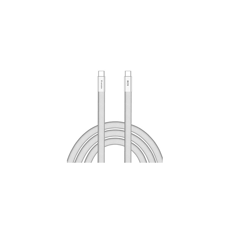 Verbatim kabel USB SoftTouch USB C (M) - USB C (M), 60W, 1.2m, Biały, box, 30274