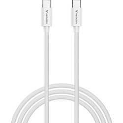 Verbatim USB kabel USB C (M) - USB C (M), 100W, 3m, biała, box, 32409