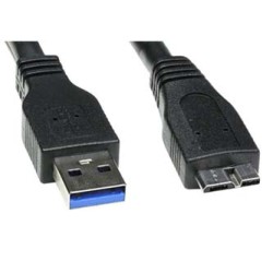USB kabel (3.0), USB A M - USB micro B (M), 0.5m, czarny, EOL