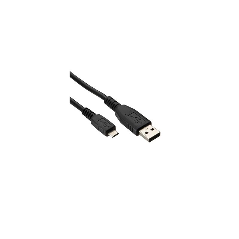 Logo USB kabel (2.0), USB A M - microUSB (M), 1.8m, czarny, blister