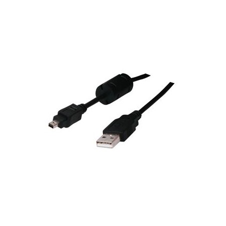 USB kabel (2.0), USB A M - 4-pin M, 26734, 1.8m, czarny, FUJI