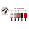 Logo USB kabel (2.0), USB A M - miniUSB (M), 0.3m, czarny, smycz do aparatu, EOL