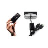 Logo USB kabel (2.0), USB A M - miniUSB (M), 0.3m, czarny, smycz do aparatu, EOL