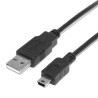 Logo USB kabel (2.0), USB A M - miniUSB (M), 1m, czarny, blister, EOL