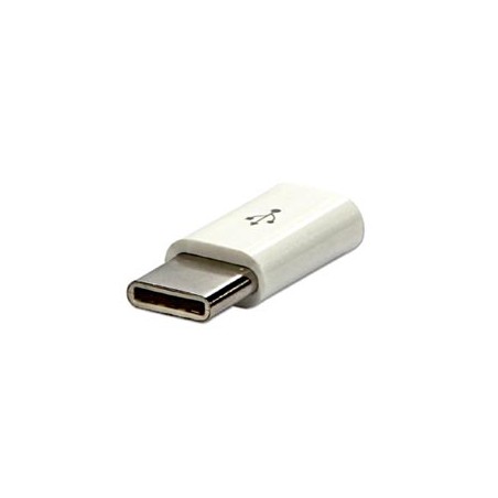 USB redukcja, (2.0), USB C (M) - microUSB (F), biała
