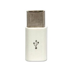 USB redukcja, (2.0), USB C (M) - microUSB (F), biała
