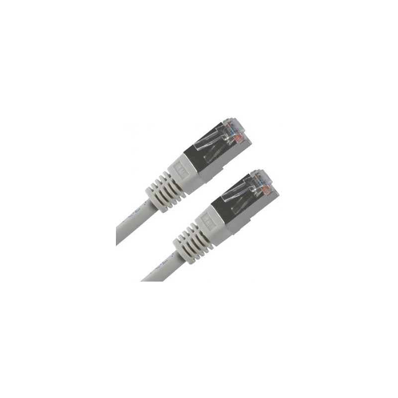 Przewód LAN FTP patchcord, Cat.5e, RJ45 M - RJ45 M, 1 m, chroniony, szary, economy, EOL
