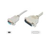 Kabel do transmisji danych sériový/paralelní, DB25 samec - DB9 samice, 2 m, do modemu, szary, opakowanie bulk, EOL
