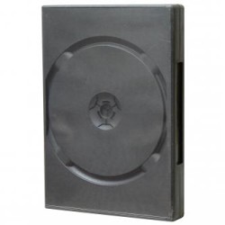Box na 6 szt. DVD, czarny, 24mm