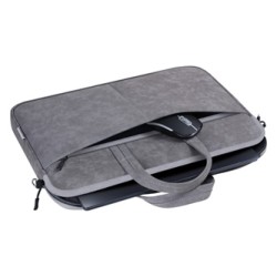 Torba na  notebook 15,6", SOLID, szara z imitacja skóry, Defender