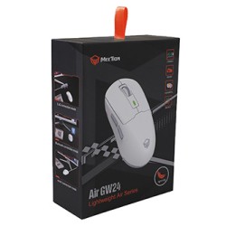 Meetion GW24 Mysz biała, 8000DPI, Tri-Mode