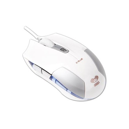 E-blue Cobra S Mysz przewodowa, biała, 1600DPI