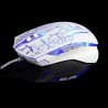 E-blue Mazer Pro Mysz przewodowa, biało-niebieska, 2500DPI, e-box