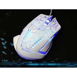 E-blue Mazer Pro Mysz przewodowa, biało-niebieska, 2500DPI, e-box