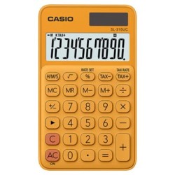 Casio Kalkulator SL 310 UC RG, pomarańczowa, 10 miejsc, podwójne zasilanie