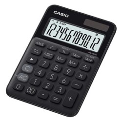 Casio Kalkulator MS 20 UC BK, czarna, 12 miejsc, podwójne zasilanie, EOL