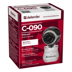 Defender C-090 Web kamera, czarna 0.3 Mpix, USB 2.0, na notebook/LCD