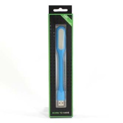 Lampka dla notebooka, gumowe, niebieskie, USB, LED, EOL