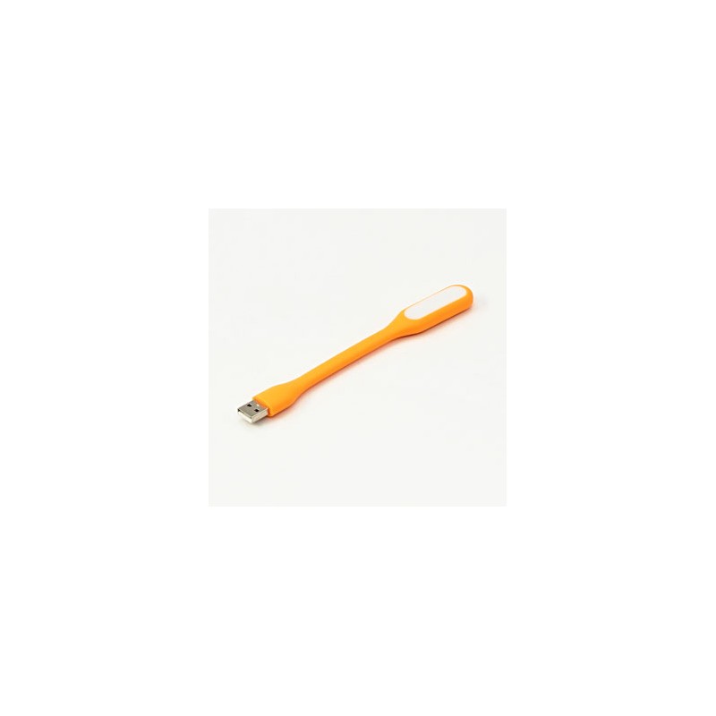 Lampka dla notebooka, gumowe, pomarańczowe, USB