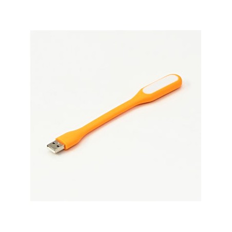 Lampka dla notebooka, gumowe, pomarańczowe, USB