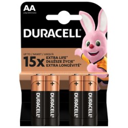 Duracell BASIC Jednorazowa alkaliczna baterie AA, 4-pack
