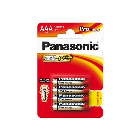 Panasonic Jednorazowa alkaliczna baterie AAA, 4-pack