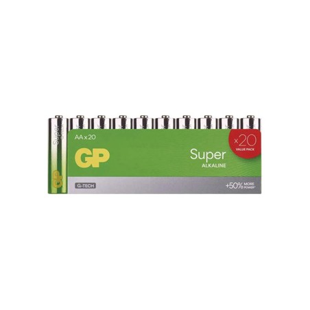 GP Jednorazowa alkaliczna baterie AA, 20-pack