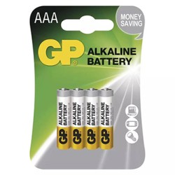 GP Jednorazowa alkaliczna baterie AAA, 4-pack
