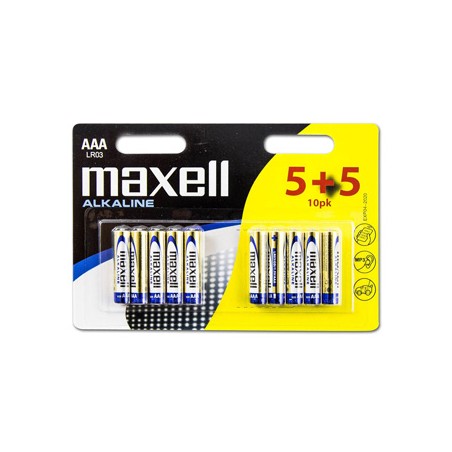 Maxell Jednorazowa alkaliczna baterie AAA, 10-pack
